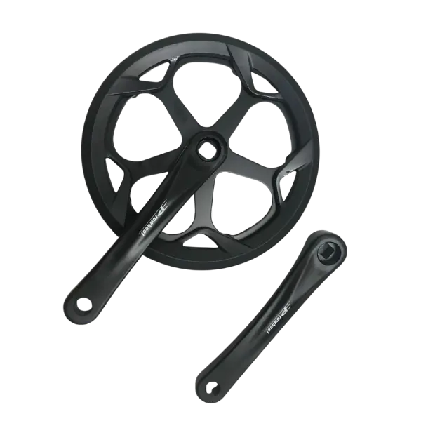 Accessories 19 light weight crank set for an ebike in black