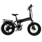 Panther is a powerful fat tyre ebike with dual suspension. In sleek matte black and a rear rack