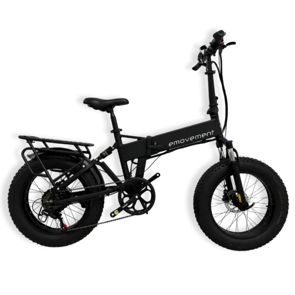 Panther is a powerful fat tyre ebike with dual suspension. In sleek matte black and a rear rack