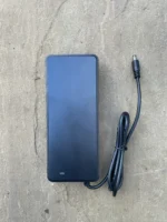 A e-bike charger with in black