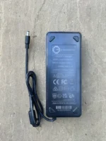A e-bike charger with in black