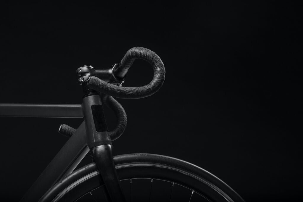 handles and front tyre of e-bike