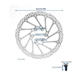 160mm Bike Disc Brake Rotor (Set of 2) With 12 Screws - Image 2